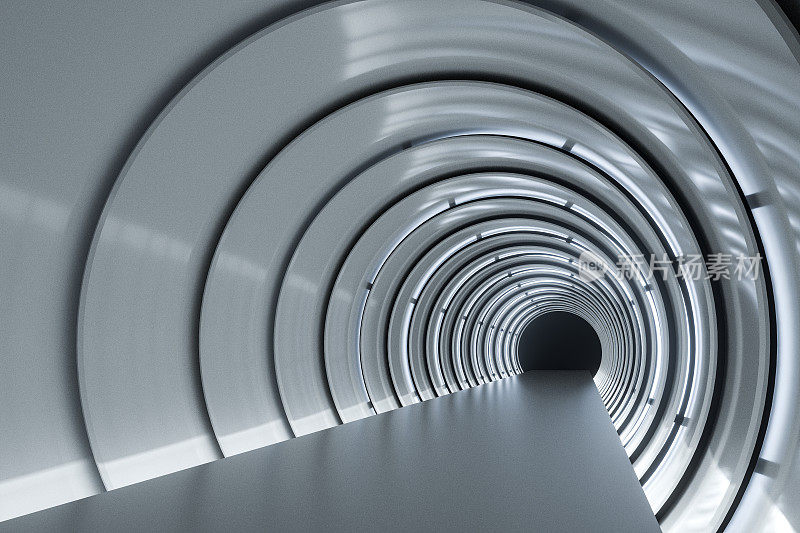 圆形隧道、3 d渲染